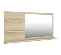 Bathroom Mirror Sonoma Oak Engineered Wood Washroom Furniture vidaXL