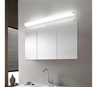 Bathroom Mirror Wall Light 40cm Silver 6000k Cool White 9-14w Shaving Vanity Light Hardwired Switch For Bathroom Living Room White 50CM