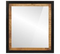 Bathroom Mirror Wall-mounted Vanity Glass and Solid Wood Mango vidaXL