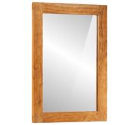Bathroom Mirror Wall-mounted Vanity Solid Wood Acacia and Glass vidaXL