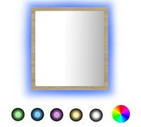 vidaXL LED Bathroom Mirror Sonoma Oak 40x8.5x37 cm Acrylic