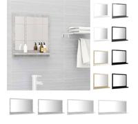 vidaXL Bathroom Mirror White Engineered Wood Vanity Unit Home Washroom Mirror