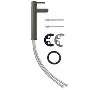 (grey) vidaXL Bathroom Mixer Tap 12x30 cm Basin Faucet Plumbing Fixture Multi Colors