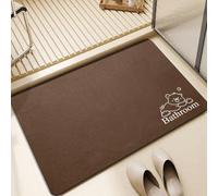 Bathroom Modernized Magic Mat, Diatomaceous Earth Shower Mat, Nonslip Super Absorbent Fast-Drying Bath Mat for Bathroom Shower Floor(Brown,40x60cm)