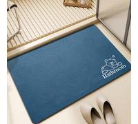 Bathroom Modernized Magic Mat, Diatomaceous Earth Shower Mat, Nonslip Super Absorbent Fast-Drying Bath Mat for Bathroom Shower Floor(Blue,40x60cm)