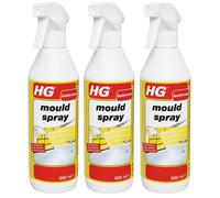Bathroom Mould Spray, from Silicone Seals, Plaster and Tile Grouts, Effectively Removes All Brown and Black Stains, (3 x 500ml Bottles)