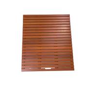 Bathroom Non-slip Solid Wood Floor Mat With Non-slip Feet, Bath Mat With Carry Handle Design, Quick-drying Waterproof Shower Mat, Square Floor Mat For Indoor And Outdoor Use(70*70cm(27.6*27.6in))