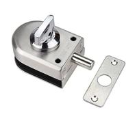 Bathroom Office Keyless Anti-Theft Glass Door Lock Single Bolt Knob Sliding Gate Floor Latch