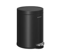 Bathroom pedal bin with soft close lid and inner bucket, 6 L / Ink Black