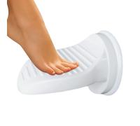 Bathroom Pedal Foot Support - No Drill Shower Stand, Anti Slip Shaving Rest Policy, Compact Wall Attachment Accessory | Daily Hygiene Balance Aid with Bathtub Dorm Apartment Travel Spa Setup