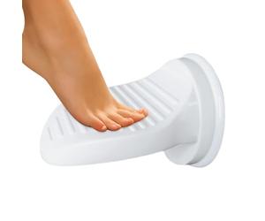 Bathroom Pedal Foot Support - No Drill Shower Stand, Anti Slip Shaving Rest Policy, Compact Wall Attachment Accessory | Daily Hygiene Balance Aid with Bathtub Dorm Apartment Travel Spa Setup