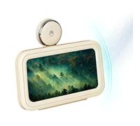 Bathroom Phone Case - Suction Cup Splash Guard Hardware, 7.87-Inch Moisture Resistant Protective Media System, Interior Smooth Vacuum Adhesion Logic, Opaque Technical Rigid Material Architectu