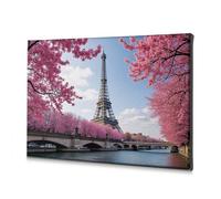 Bathroom Pictures Paris In Bloom: A Springtime Eiffel Tower View Canvas Decorative Picture Pictures For Living Room Pictures For Living Room(30x40cm)