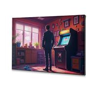 Bathroom Pictures Wall Decor Man In Suit Admires Arcade Game. Canvas Decorative Picture Christian Easter Decor Room Decor(30x40cm)