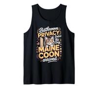 Bathroom Privacy Ended When the Maine Coon Arrived Cat Tank Top