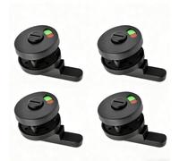 Bathroom Privacy Lock, Indicator Bolt Vacant Engaged Toilet Door Lock, Black Finish（Buy Three get one Free）