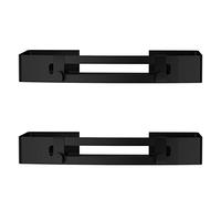 Bathroom Rack Self-Adhesive Square Black No Drilling Black Shower Box Storage Holder Shampoo Storage Basket - 2 Pieces