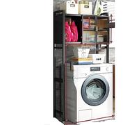 Bathroom Rack with Double Doors Classification Storage Load-bearing Strong Suitable for Storage Above The Washing Machine and Toilet (White clamshell type)