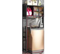 Bathroom Rack with Double Doors Classification Storage Load-bearing Strong Suitable for Storage Above The Washing Machine and Toilet (White clamshell type)