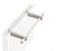 Bathroom Radiator Towel Rail Rack 30cm Length Wall Mount Hanger Bar Compact Storage Organizer For Towels Bathrobes Heat Resistant White