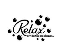Bathroom Relax Bubbles wall Stickers Spanish Quote Vinyl Wall Decals Home Decor Wall Art for Bathroom Waterproof Decal Small - 24x42cm