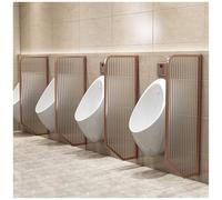 Bathroom/Restroom/Toilet Partitions, Urinal Divider Partition with Changhong Glass Protecting Privacy, Wall-Mounted Men Urinal Divider for Bathroom Schools Hotel Public Places(C)