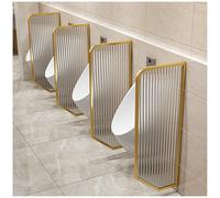 Bathroom/Restroom/Toilet Partitions, Urinal Divider Partition with Changhong Glass Protecting Privacy, Wall-Mounted Men Urinal Divider for Bathroom Schools Hotel Public Places(A)