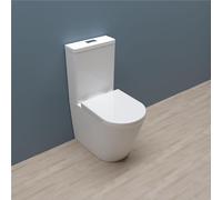 Bathroom Rimless Close Coupled Toilet Pan Cistern Soft Close Seat WC