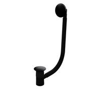 Bathroom Round Click-Clack Bath Waste, Top Fix Installation, 98 x 70 x 550mm, Black