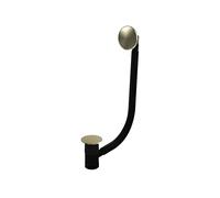 Bathroom Round Click-Clack Bath Waste, Top Fix Installation, 98 x 70 x 550mm, Brushed Brass