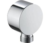Bathroom Round Drop Ell Shower Hose Connector 1/2" NPT Female Wall Supply Elbow Bathtub Water Outlet Spout Wall Union,Chrome