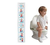 Bathroom Routine Visual Schedule Potty Training Chart - Reusable Chart With Clear To Teach Toilet Skills And Build Independence For Young Children