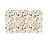 Bathroom Rugs - 20x31.5in Kitchen Mats for Floor, Area Rugs for Entryway Rugs Indoor, Leopard Print-1 Non Slip Washable Bathroom Laundry Room Door Rug