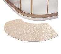 Bathroom Rugs,Curved Rug for Bathroom Floor Quick Dry - Non-Slip Washable Carpet Home Decor Shower Safety for Apartment Entrance Dorm Bathtub Kitchen Bedroom RV Hotel