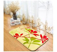 Bathroom Rugs, Morbuy Comfortable Non-Slip Coral Memory Foam Bath Mat 50X80CM Carpet Super Absorbent Soft Shower Rug Suitable for Living Room/Kitchen/Bedroom Indoor Outdoor (Light Yellow)
