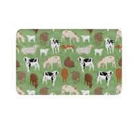 Bathroom Rugs Non Slip Washable - Cows and Calves Kitchen Mats for Floor, Area Rugs for Entryway Rugs Indoor, Bathroom Laundry Room Door Rug with Rubber Backing 20x31.5in