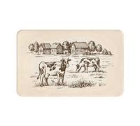 Bathroom Rugs Non Slip Washable - Cows On The Farm Kitchen Mats for Floor, Area Rugs for Entryway Rugs Indoor, Bathroom Laundry Room Door Rug with Rubber Backing 20x31.5in