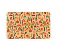 Bathroom Rugs Non Slip Washable - Travel and Tourism Kitchen Mats for Floor, Area Rugs for Entryway Rugs Indoor, Bathroom Laundry Room Door Rug with Rubber Backing 20x31.5in