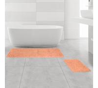 Bathroom Rugs Sets 2 Piece,Thick Chenille Bath Mats,Absorbent and Washable Bath Rug Non-Slip, Extra Soft Rugs for Bathroom Floor,Tub,Shower and Sink(17"x24" and 17"x47",Dusty Pink)