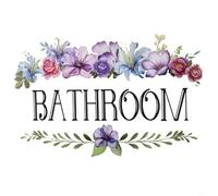 Bathroom Rules Door Sign Vinyl Wall er, 20 x 30 cm, Washroom Decor for Home Office Classroom, Easy Apply & Remove, Smooth Design