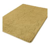 Bathroom Runner, 40 x 60 inches, thick chenille bath mat, washable, absorbent, extra large, non-slip, soft runner for bathroom, shower, sink, mustard yellow