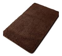 Bathroom Runner Rug 30 x 50 Inch Thick Chenille Long Bath Mat | Absorbent and Washable Extra Large Bath Rug Non-Slip, Soft Runner Rug for Bathroom, Shower, Sink - (Brown)