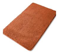 Bathroom Runner Rug 30 x 50 Inch Thick Chenille Long Bath Mat | Absorbent and Washable Extra Large Bath Rug Non-Slip, Plush Runner Rug for Bathroom, Shower, Sink - (Burnt Orange)