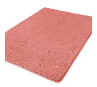 Bathroom Runner Rug 40 x 60 Inch Thick Chenille Long Bath Mat | Absorbent and Washable Extra Large Bath Rug Non-Slip, Soft Runner Rug for Bathroom, Shower, Sink - (Coral)