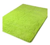 Bathroom Runner Rug 40 x 60 Inch Thick Chenille Long Bath Mat | Absorbent and Washable Extra Large Bath Rug Non-Slip, Soft Runner Rug for Bathroom, Shower, Sink - (Lime Green)