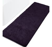 Bathroom Runner Rugs 24 x 72 Non Slip Thick Chenille Long Bath Mat | Absorbent and Washable Extra Large Bath Rug, Plush Runner Rug for Bathroom, Shower, Sink - (Purple)