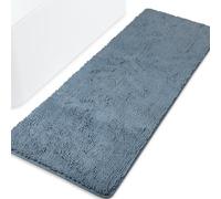 Bathroom Runner Rugs 24"x72" Non Slip Thick Chenille Long Bath Mat | Absorbent and Washable Extra Large Bath Rug, Plush Runner Rug for Bathroom, Shower, Sink(Blue)
