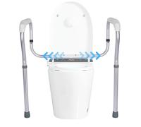 Bathroom Safety Frame - Toilet Support Race for the Elderly and Disabled | Height BARB WARNING ANTI SLIP ADJUSTABLE, Lightweight Aluminium Hygienic Frame for Senior Care, Aid in GR
