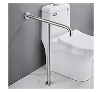 Bathroom Safety Grab Bar, Wall to Floor Support Rail, Stainless Steel Drop Down Toilet Mounted Handrail for Enhanced Stability and Security
