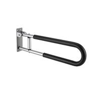 Bathroom Safety Rail 60 * 15cm Folding Hinged Bathroom Anti Slip Rail Grab Bar Support Black Drop Down Toilet Rails for Elderly Disabled Pregnant